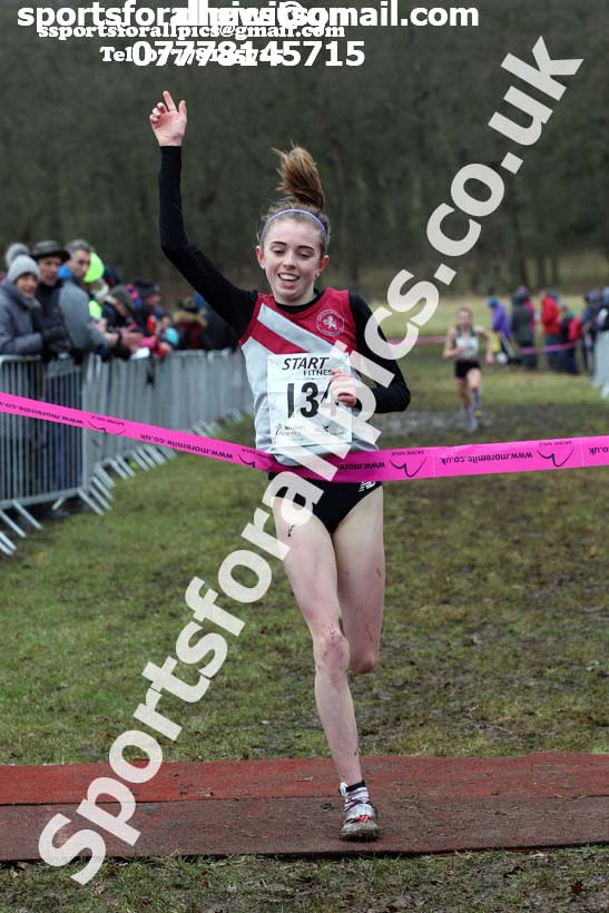 Girls under-15s, 2018 Northern Cross Country Champs., Harewood House, Leeds. Photo: David T. Hewitson/Sports for All Pics